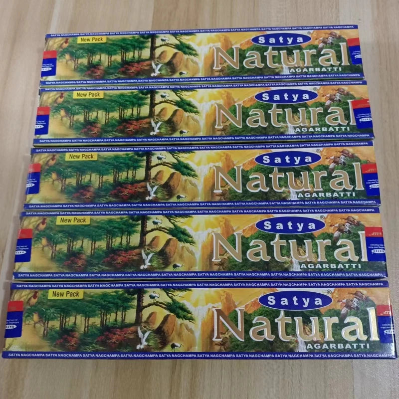 Kit Aromático Satya Nag Champa – 5 Caixas | Essências Indianas Tradicionais