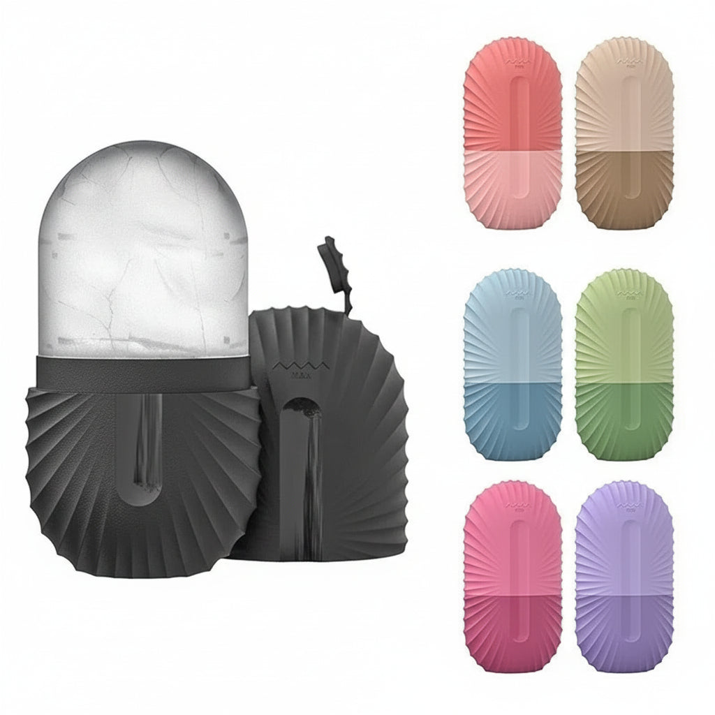 Rolo de Gelo Facial Ice Roller – Massageador de Silicone para Desinchar e Fechar os Poros