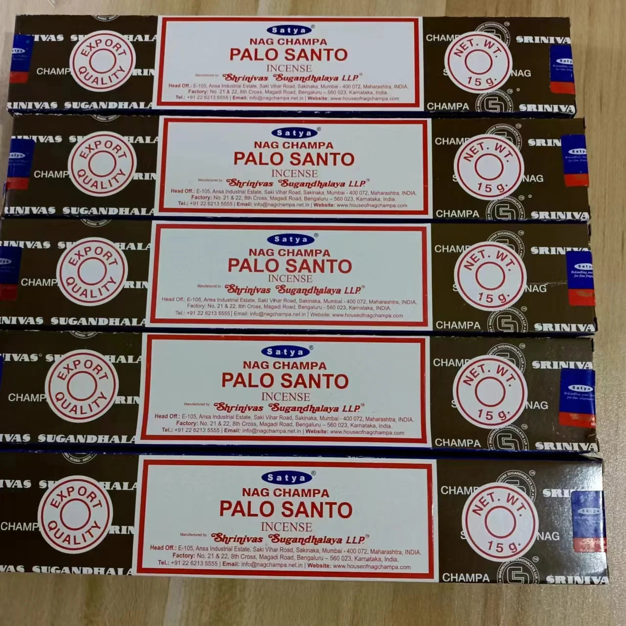 Kit Aromático Satya Nag Champa – 5 Caixas | Essências Indianas Tradicionais