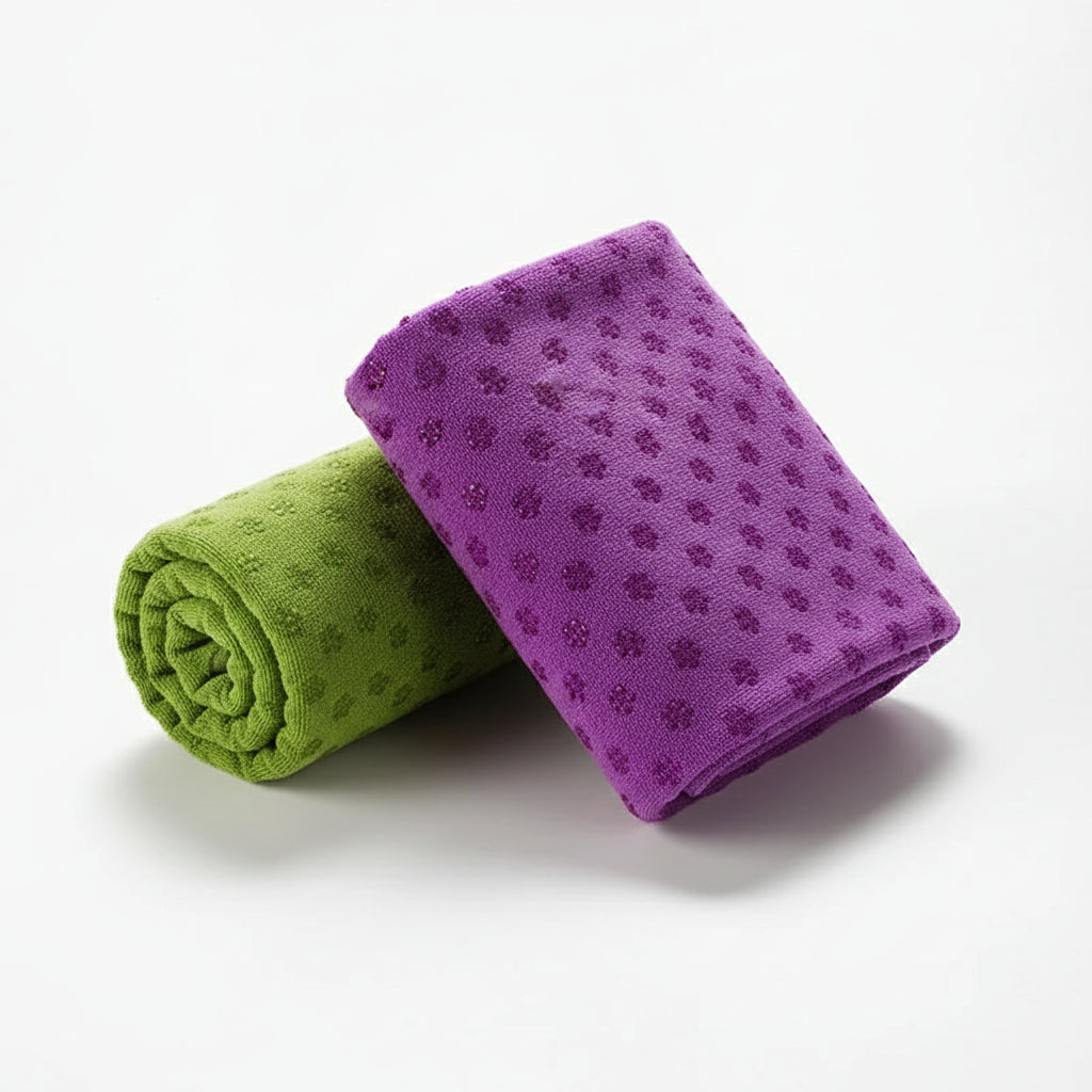 Toalha de Yoga Antiderrapante com Pontos de Grip – Ideal para Hot Yoga