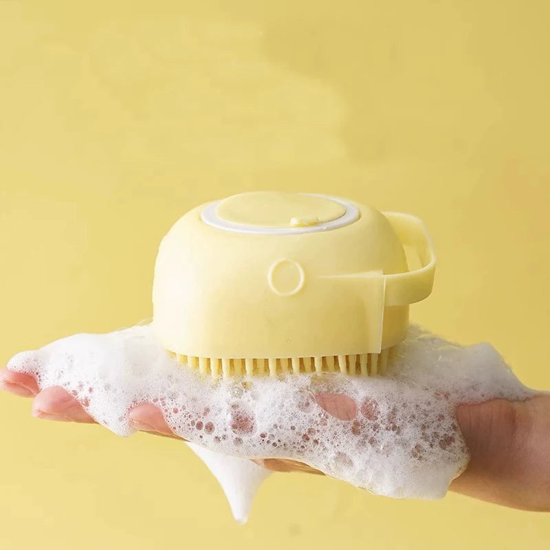 Escova de Banho e Massagem em Silicone – Para Corpo, Couro Cabeludo e Skincare