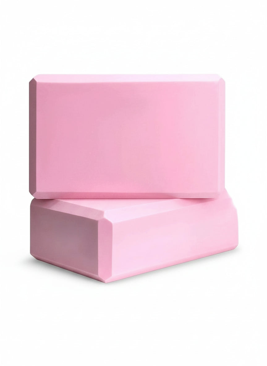 Kit 2 Blocos de Yoga em EVA – Alta Densidade, Antiderrapante e Bordas Arredondadas