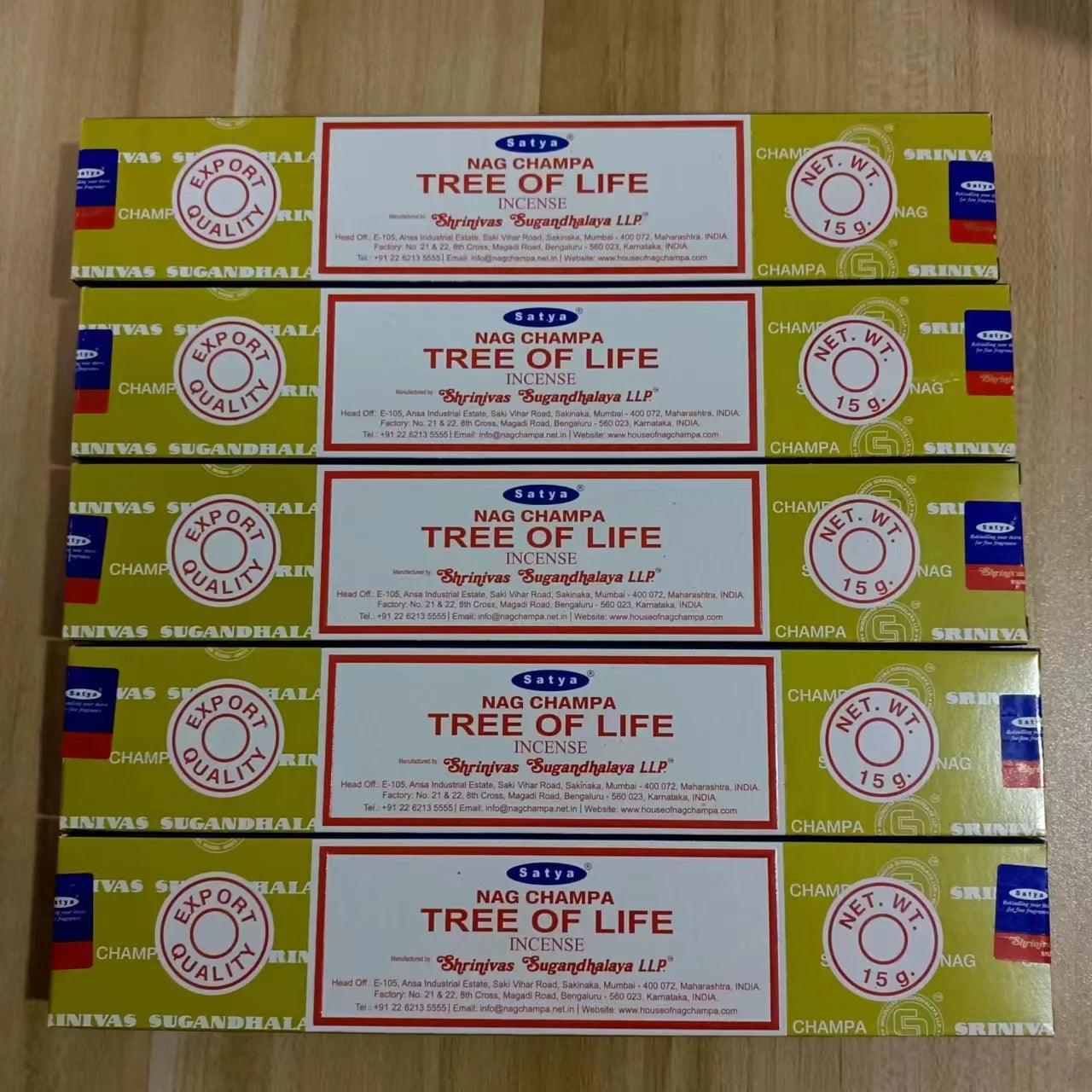 Kit Aromático Satya Nag Champa – 5 Caixas | Essências Indianas Tradicionais