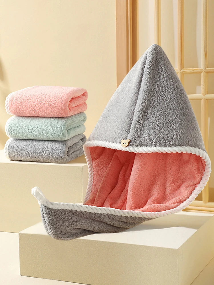 Turbante de Microfibra Premium – Secagem Rápida Dupla Camada