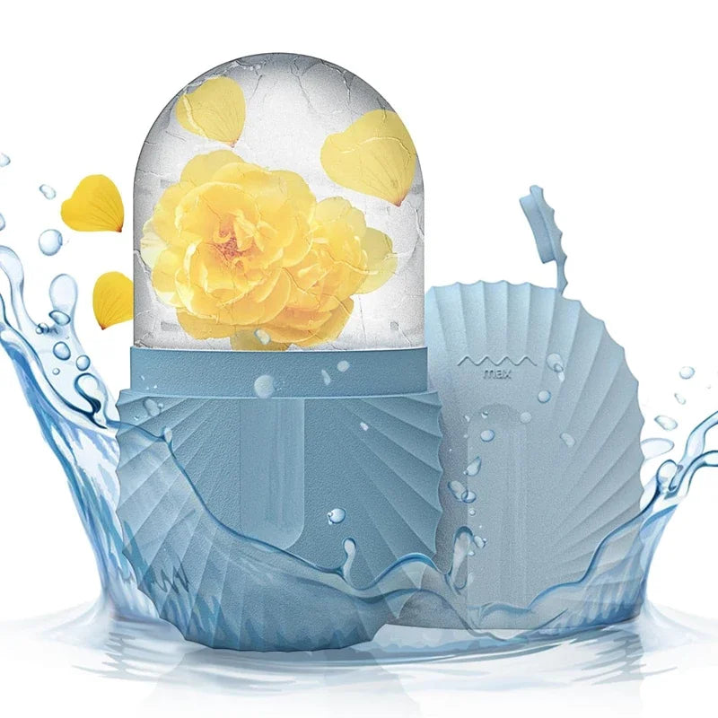 Rolo de Gelo Facial Ice Roller – Massageador de Silicone para Desinchar e Fechar os Poros