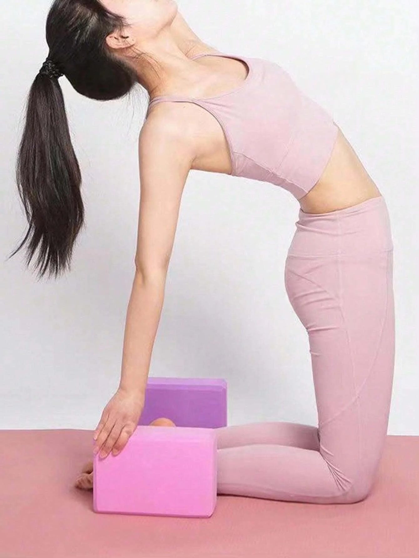 Kit 2 Blocos de Yoga em EVA – Alta Densidade, Antiderrapante e Bordas Arredondadas