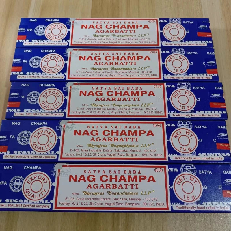 Kit Aromático Satya Nag Champa – 5 Caixas | Essências Indianas Tradicionais