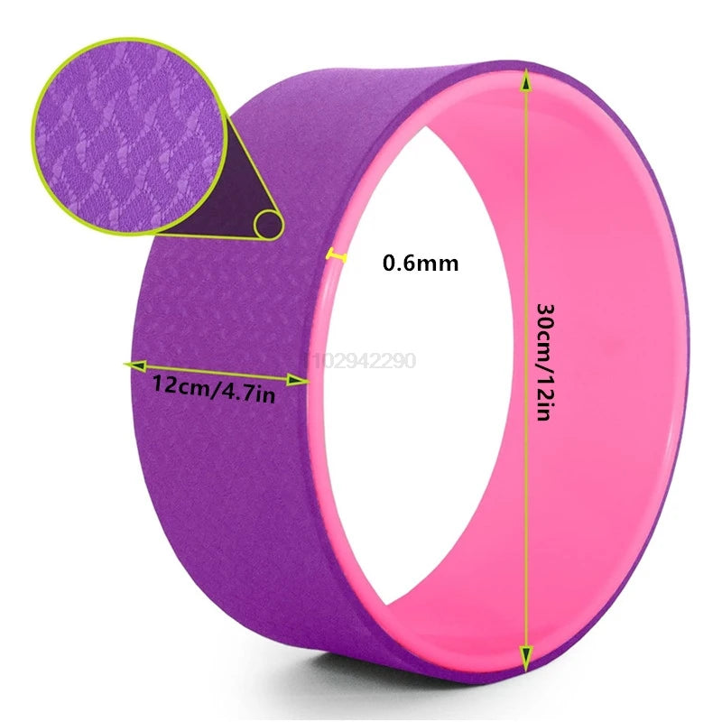 Roda de Yoga 12" – Apoio para Alongamento, Correção de Postura e Alívio das Costas