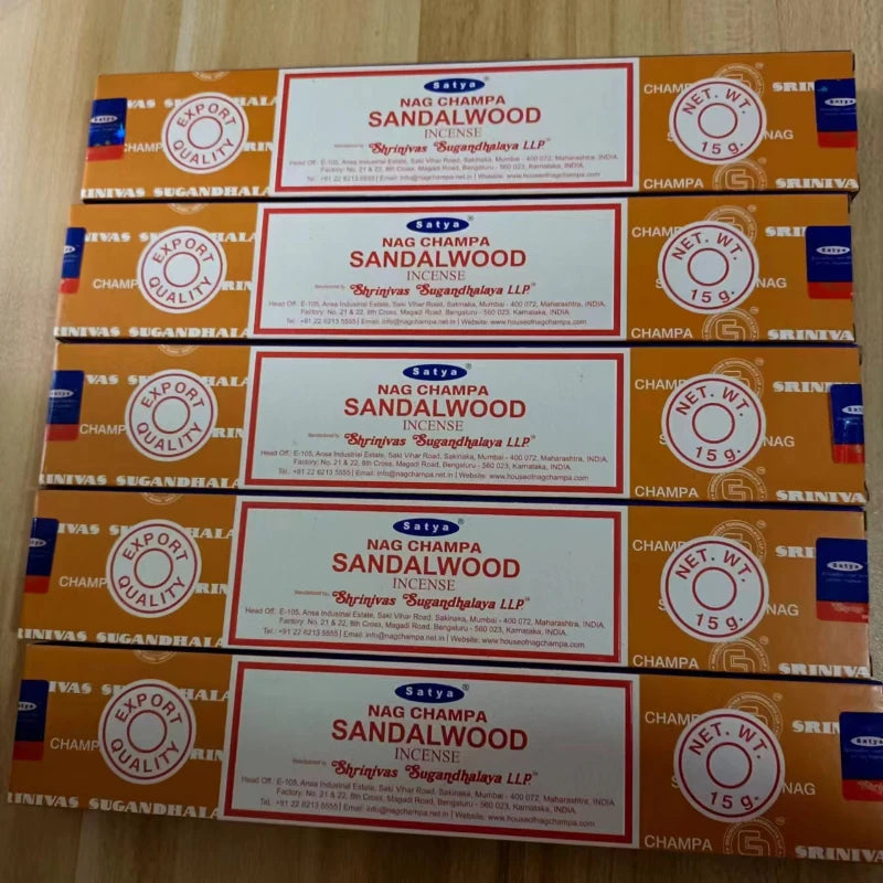 Kit Aromático Satya Nag Champa – 5 Caixas | Essências Indianas Tradicionais