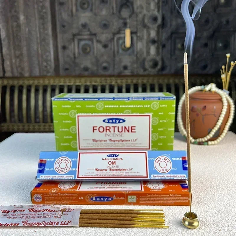 Kit Aromático Satya Nag Champa – 5 Caixas | Essências Indianas Tradicionais