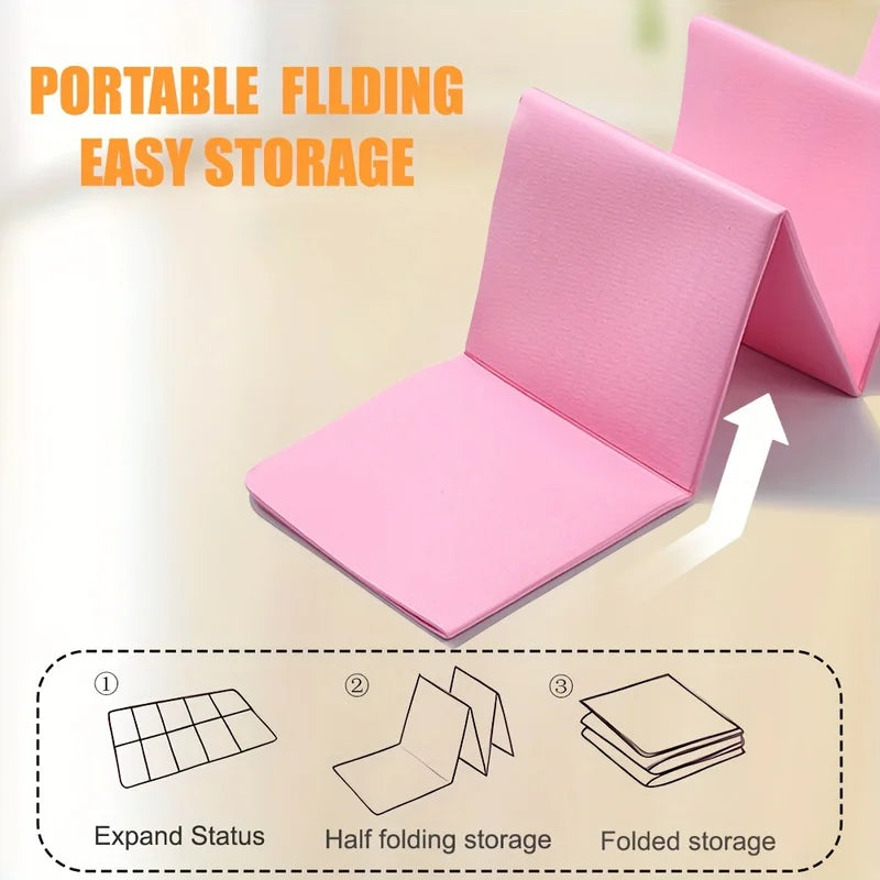 Tapete de Yoga Dobrável – Antiderrapante, Leve e Portátil para Viagem, Pilates e Treinos em Casa