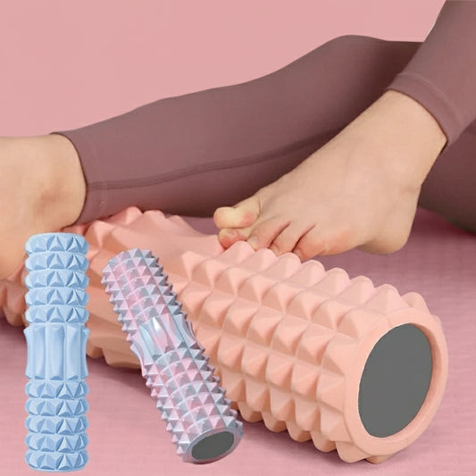 Rolo de Massagem EVA Texturizado – Alívio Muscular para Yoga, Pilates e Treinos