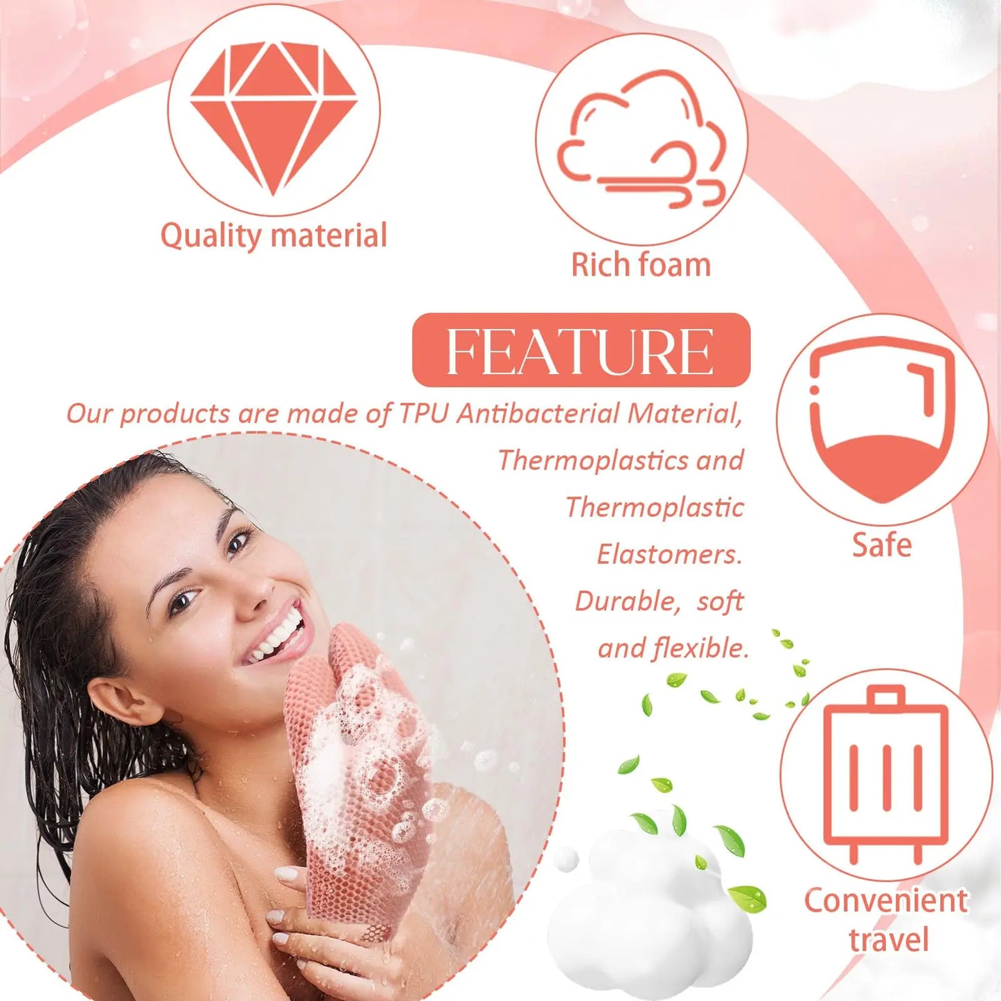 Luva Esfoliante Favo de Mel – Para Banho, Spa e Massagem Corporal (Secagem Rápida)