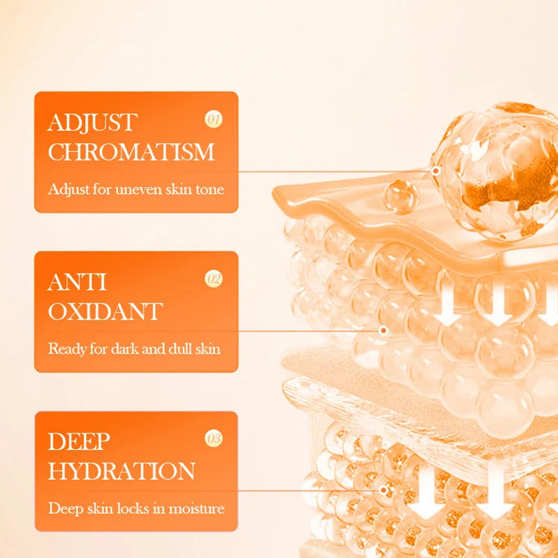 O Sadoer Vitamin C Cream combina alta concentração de Vitamina C 5x para iluminar, hidratar e revitalizar a pele.