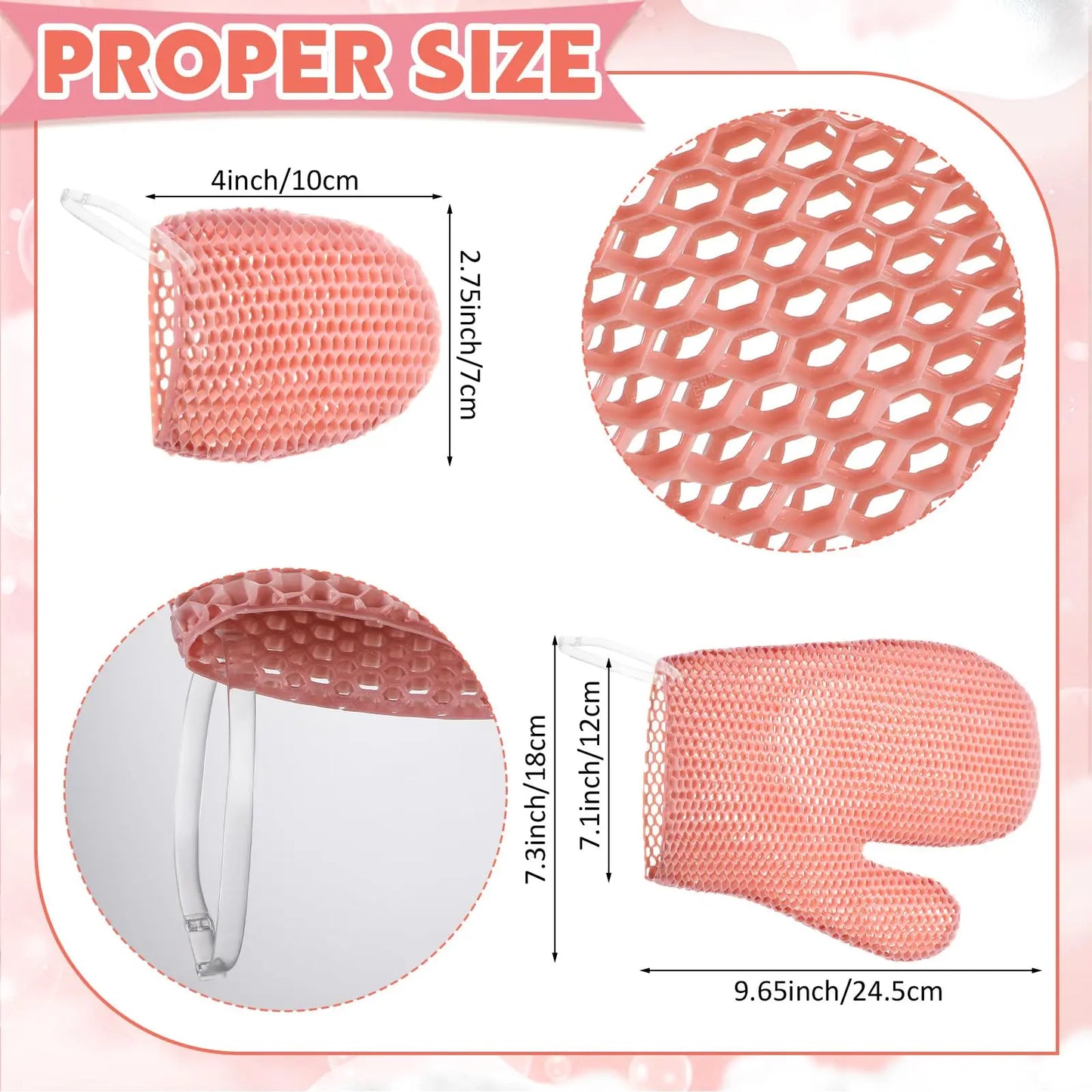 Luva Esfoliante Favo de Mel – Para Banho, Spa e Massagem Corporal (Secagem Rápida)