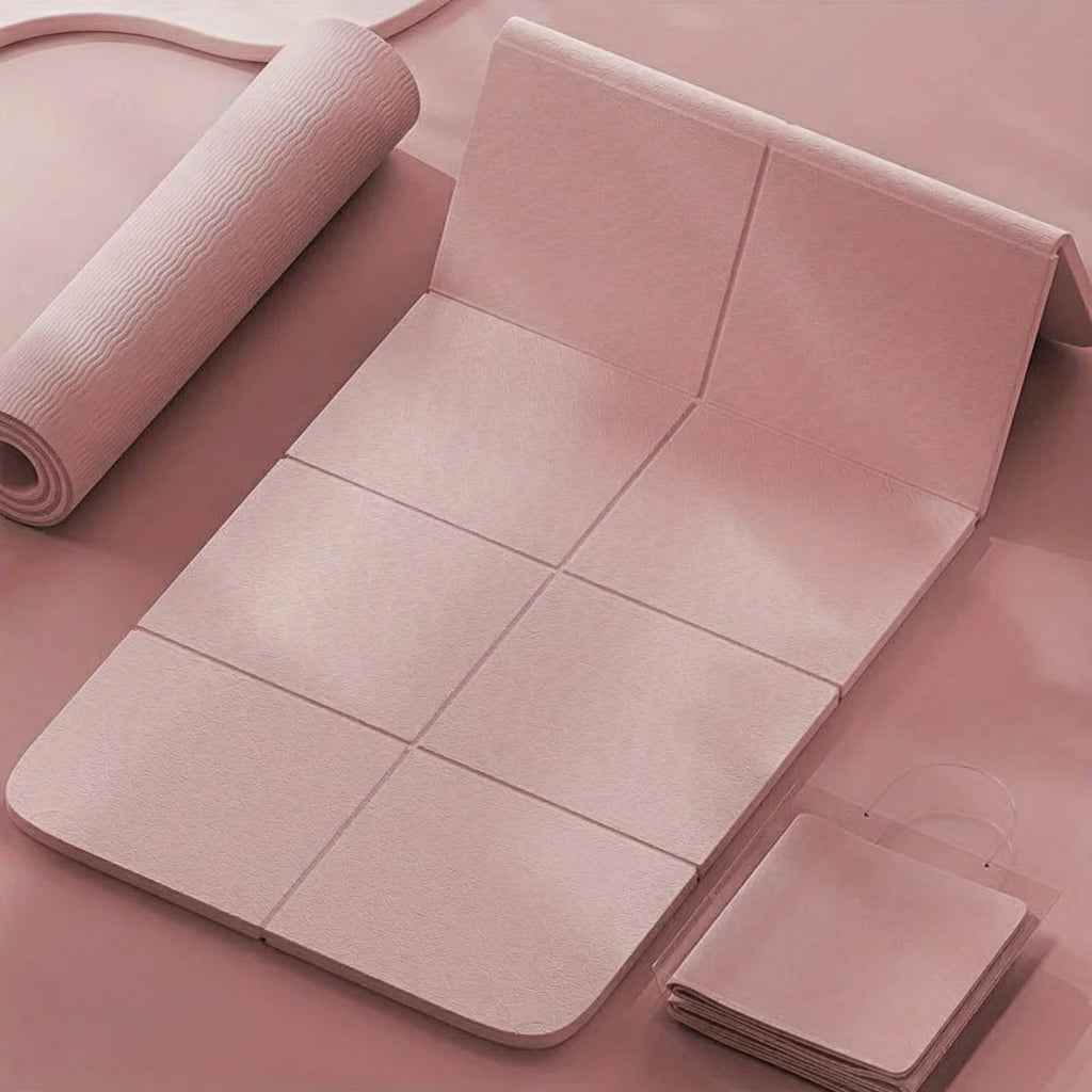 Tapete de Yoga Dobrável – Antiderrapante, Leve e Portátil para Viagem, Pilates e Treinos em Casa