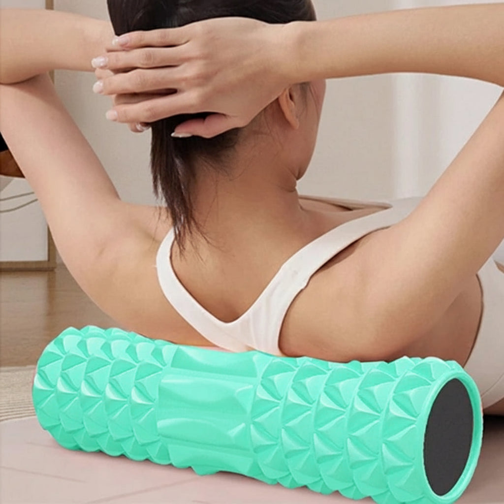 Rolo de Massagem EVA Texturizado – Alívio Muscular para Yoga, Pilates e Treinos